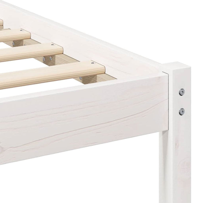 Cadru de pat cu headboard Alb Lemn de brad - WALTI WALTI