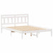 Cadru de pat cu headboard Alb Lemn de brad - WALTI WALTI