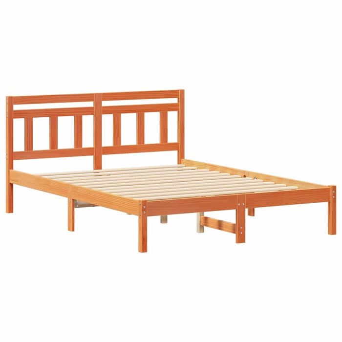 Cadru de pat cu headboard Maro Lemn masiv de pin - WALTI WALTI