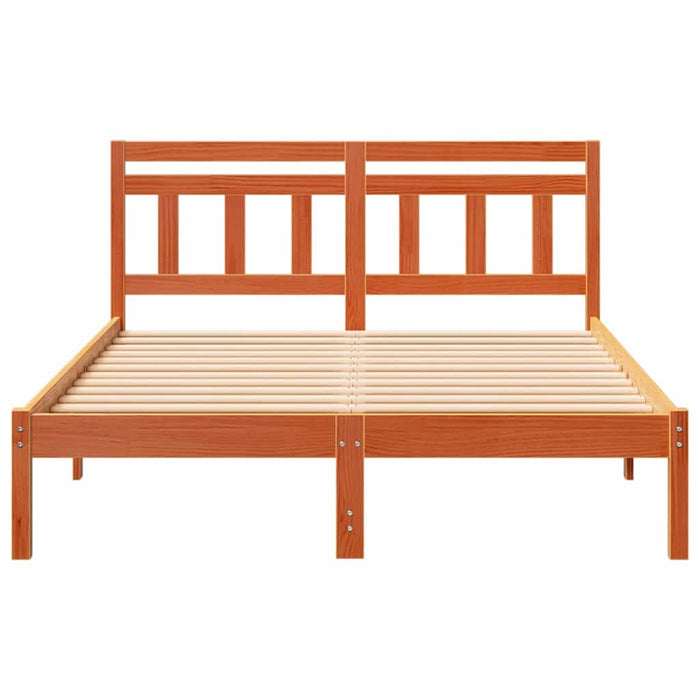 Cadru de pat cu headboard Maro Lemn masiv de pin - WALTI WALTI