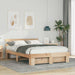 Cadru de pat cu headboard Maro 160 x 200 cm Lemn masiv de pin - WALTI WALTI