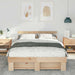 Cadru de pat cu headboard Maro 160 x 200 cm Lemn masiv de pin - WALTI WALTI