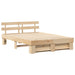 Cadru de pat cu headboard Maro 160 x 200 cm Lemn masiv de pin - WALTI WALTI