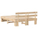 Cadru de pat cu headboard Maro 160 x 200 cm Lemn masiv de pin - WALTI WALTI
