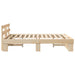 Cadru de pat cu headboard Maro 160 x 200 cm Lemn masiv de pin - WALTI WALTI