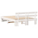 Cadru de pat cu headboard Alb 150 x 200 cm Lemn masiv de pin - WALTI WALTI