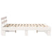 Cadru de pat cu headboard Alb 150 x 200 cm Lemn masiv de pin - WALTI WALTI