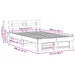 Cadru de pat cu headboard Maro 120 x 200 cm Lemn masiv de pin - WALTI WALTI