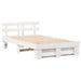 Cadru de pat cu headboard Alb 120 x 200 cm Lemn masiv de pin - WALTI WALTI
