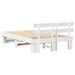 Cadru de pat cu headboard Alb 120 x 200 cm Lemn masiv de pin - WALTI WALTI