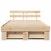 Cadru de pat cu headboard Maro 140 x 190 cm Lemn masiv de pin - WALTI WALTI