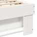 Cadru de pat cu headboard Alb 140 x 190 cm Lemn masiv de pin - WALTI WALTI