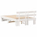 Cadru de pat cu headboard Alb 140 x 190 cm Lemn masiv de pin - WALTI WALTI