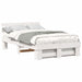Cadru de pat cu headboard Alb 140 x 190 cm Lemn masiv de pin - WALTI WALTI