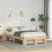 Cadru de pat cu headboard Maro 135 x 190 cm Lemn masiv de pin - WALTI WALTI