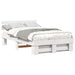 Cadru de pat cu headboard Alb 135 x 190 cm Lemn masiv de pin - WALTI WALTI