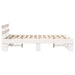 Cadru de pat cu headboard Alb 135 x 190 cm Lemn masiv de pin - WALTI WALTI