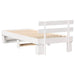 Cadru de pat cu headboard Alb 90 x 200 cm Lemn masiv de pin - WALTI WALTI