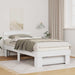 Cadru de pat cu headboard Alb 80 x 200 cm Lemn masiv de pin - WALTI WALTI
