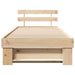 Cadru de pat cu headboard Maro 90 x 190 cm Lemn masiv de pin - WALTI WALTI