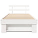 Cadru de pat cu headboard Alb 90 x 190 cm Lemn masiv de pin - WALTI WALTI