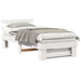 Cadru de pat cu headboard Alb 90 x 190 cm Lemn masiv de pin - WALTI WALTI