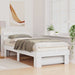 Cadru de pat cu headboard Alb 75 x 190 cm Lemn masiv de pin - WALTI WALTI