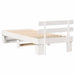 Cadru de pat cu headboard Alb 75 x 190 cm Lemn masiv de pin - WALTI WALTI