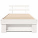 Cadru de pat cu headboard Alb 75 x 190 cm Lemn masiv de pin - WALTI WALTI