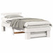 Cadru de pat cu headboard Alb 75 x 190 cm Lemn masiv de pin - WALTI WALTI