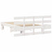 Cadru de pat cu headboard Alb 100 x 200 cm Lemn de pin masiv - WALTI WALTI