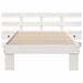 Cadru de pat cu headboard Alb 100 x 200 cm Lemn de pin masiv - WALTI WALTI