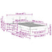 Cadru de pat Maroniu cerat 100 x 200 cm Lemn de pin masiv - WALTI WALTI