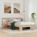Cadru de pat cu headboard Maro 90 x 190 cm Lemn de pin masiv - WALTI WALTI