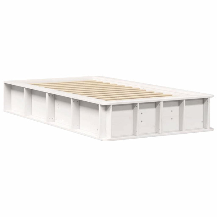 Cadru de pat Alb 75 x 190 cm Lemn de pin masiv - WALTI WALTI