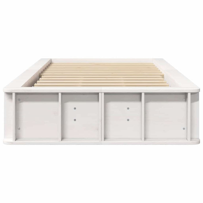 Cadru de pat Alb 75 x 190 cm Lemn de pin masiv - WALTI WALTI