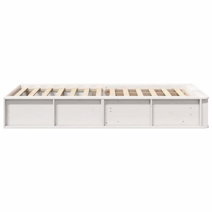 Cadru de pat Alb 75 x 190 cm Lemn de pin masiv - WALTI WALTI