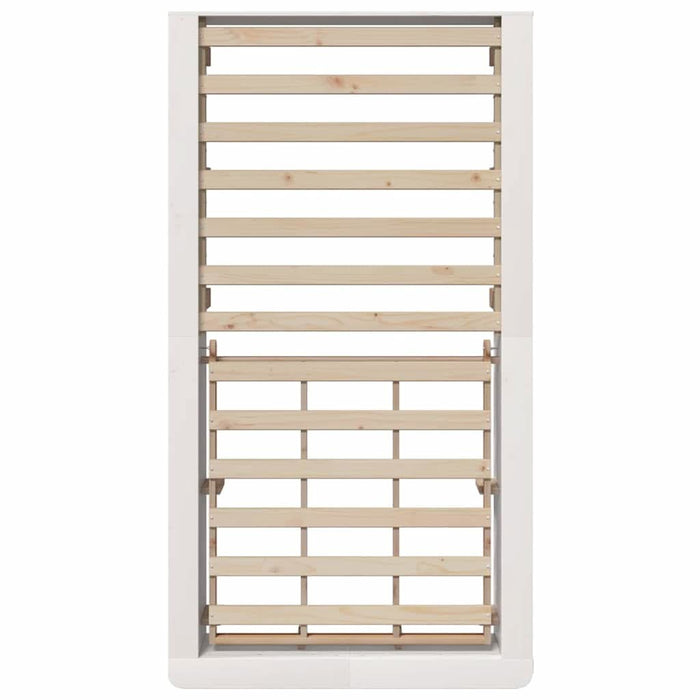 Cadru de pat Alb 75 x 190 cm Lemn de pin masiv - WALTI WALTI