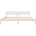 Cadru de pat cu headboard Alb 180 x 200 cm Lemn de pin masiv - WALTI WALTI