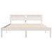 Cadru de pat cu headboard Alb 160 x 200 cm Lemn de pin masiv - WALTI WALTI