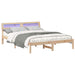 Cadru de pat cu headboard Maro 150 x 200 cm Lemn de pin masiv - WALTI WALTI