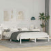 Cadru de pat cu headboard Alb 150 x 200 cm Lemn de pin masiv - WALTI WALTI