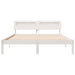 Cadru de pat cu headboard Alb 150 x 200 cm Lemn de pin masiv - WALTI WALTI
