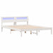 Cadru de pat cu headboard Alb 140 x 200 cm Lemn de pin masiv - WALTI WALTI