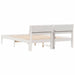 Cadru de pat cu headboard Alb 140 x 200 cm Lemn de pin masiv - WALTI WALTI