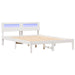 Cadru de pat cu headboard Alb 140 x 190 cm Lemn de pin masiv - WALTI WALTI