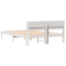 Cadru de pat cu headboard Alb 140 x 190 cm Lemn de pin masiv - WALTI WALTI
