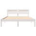 Cadru de pat cu headboard Alb 140 x 190 cm Lemn de pin masiv - WALTI WALTI