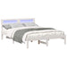 Cadru de pat cu headboard Alb 140 x 190 cm Lemn de pin masiv - WALTI WALTI