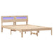 Cadru de pat cu headboard Maro 135 x 190 cm Lemn de pin masiv - WALTI WALTI